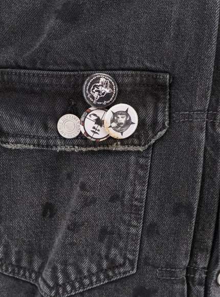 Enfants Riches Deprimes Denim Jacket With Distressed Effect