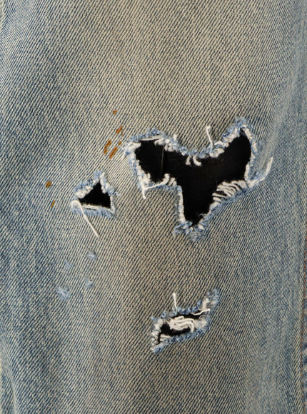 Enfants Riches Deprimes Straight Leg Jeans With Destroyed Effect