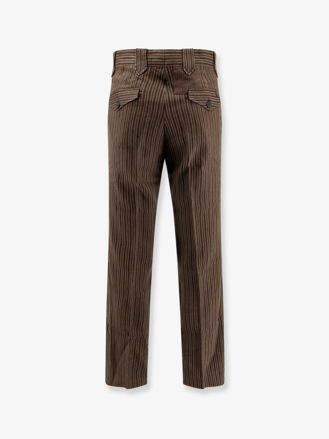 Enfants Riches Deprimes Linen Blend Striped Trousers