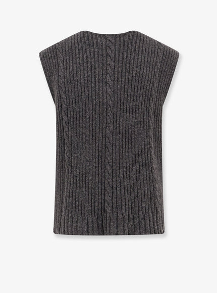 Enfants Riches Deprimes Cachemere Vest With Destroyed Effect