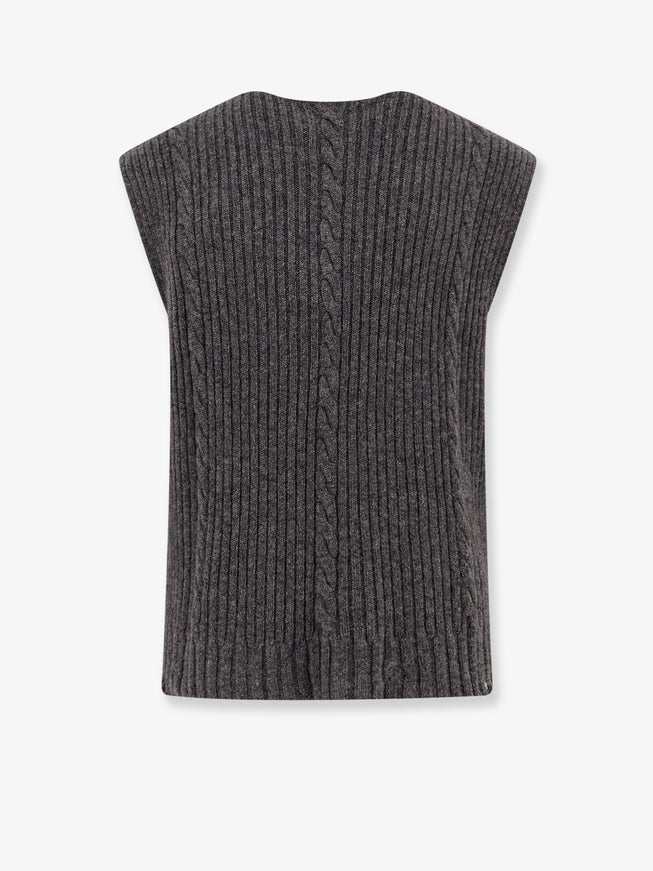 Enfants Riches Deprimes Cachemere Vest With Destroyed Effect