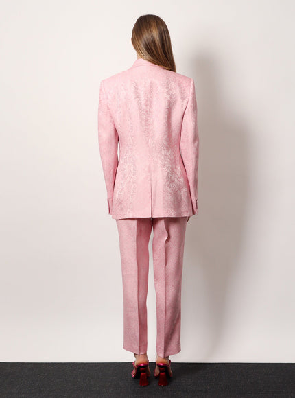Etro Jacquard Silk Blend Blazer With Embroidery