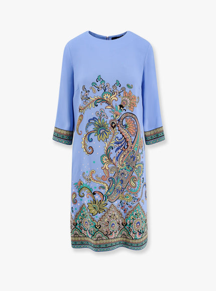 Etro Stretch Viscose Dress With Iconic Print One Color