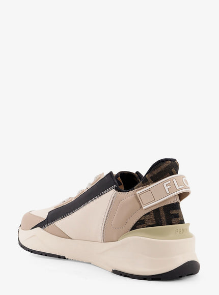Fendi Fendi Flow Leather Sneakers With Ff Motif