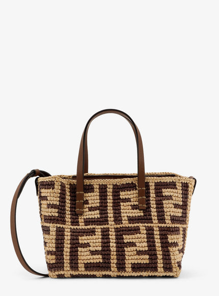 Fendi Mini Roll Ff Jacquard Fabric Crossbody Bag