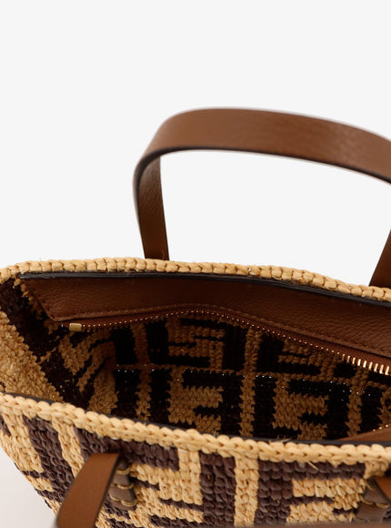 Fendi Mini Roll Ff Jacquard Fabric Crossbody Bag