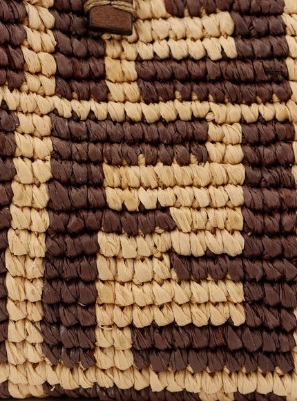 Fendi Mini Roll Ff Jacquard Fabric Crossbody Bag