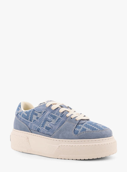 Fendi Match Canvas And Suede Low-Top Sneakers