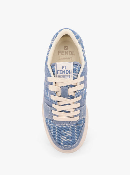 Fendi Match Canvas And Suede Low-Top Sneakers