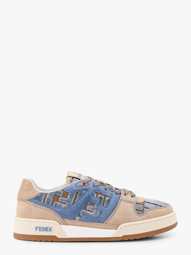 Fendi Suede Sneakers With Ff Inserts Blu