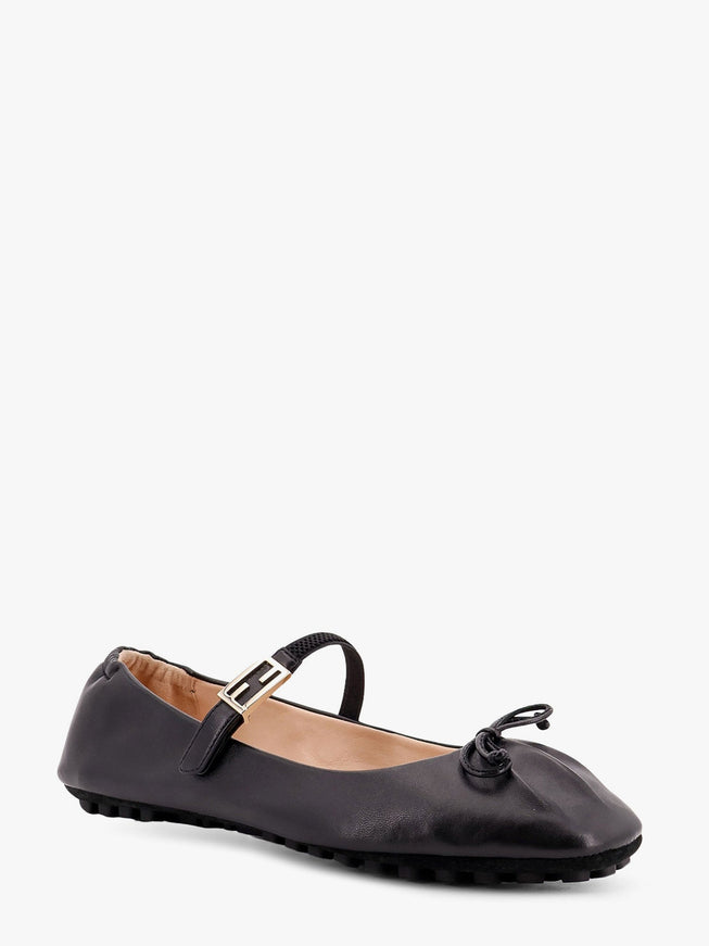 Fendi Baguette Leather Ballerinas