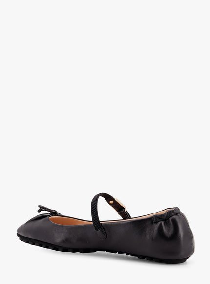 Fendi Baguette Leather Ballerinas