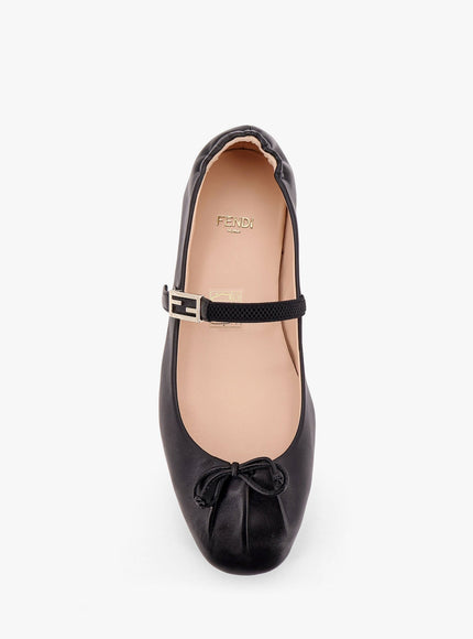 Fendi Baguette Leather Ballerinas
