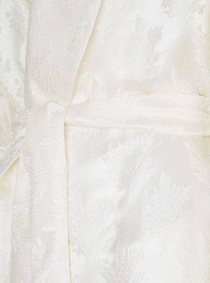 Fendi Jacquard Silk Blazer With Floral Motif