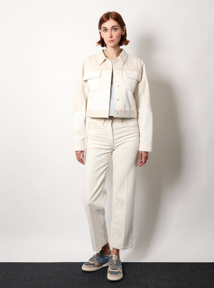 Fendi Ff Off White Denim Trouser