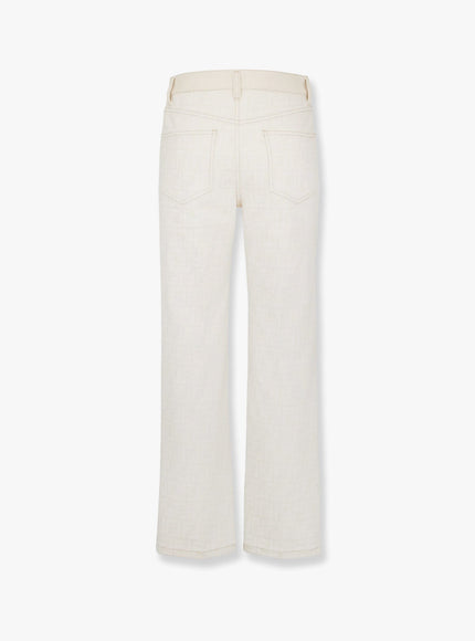 Fendi Ff Off White Denim Trouser