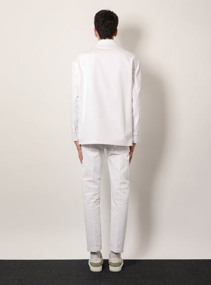 Fendi Denim Jacket With Stitched Profiles And Ff Logo