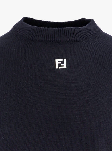 Fendi Wool Sweater With Ff Metal Logo