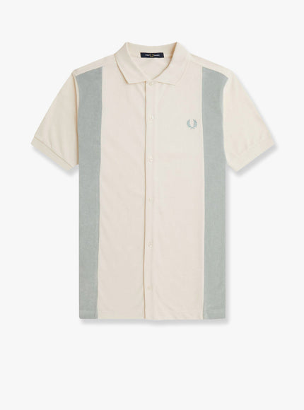 Fred Perry Cotton Piquet Polo Shirt With Towel Inserts Ecru