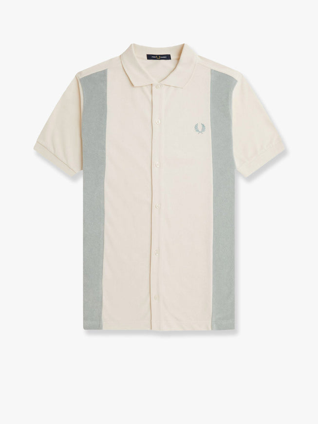 Fred Perry Cotton Piquet Polo Shirt With Towel Inserts Ecru