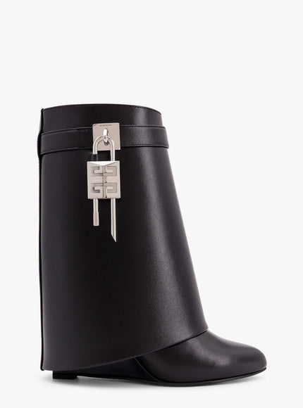 Givenchy Sharklock Leather Ankle Boots Nero