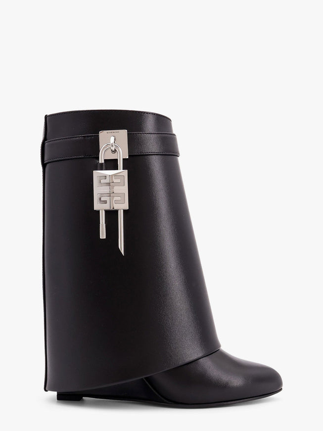 Givenchy Sharklock Leather Ankle Boots Nero