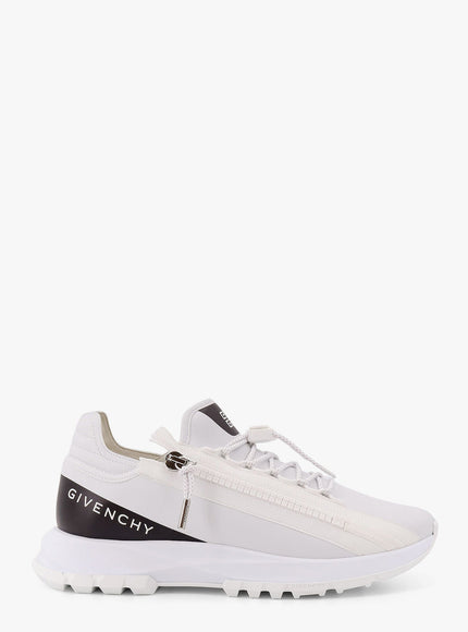 Givenchy Spectre Runner Leather Sneakers With 4G Side Zip Detail Bianco