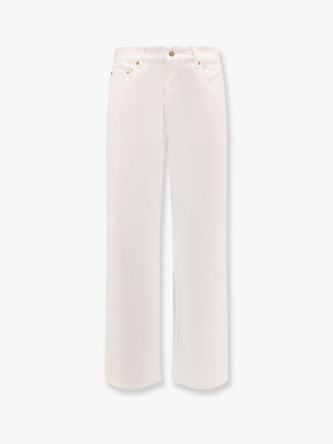 Golden Goose Deluxe Brand Skate White Denim Trouser Bianco