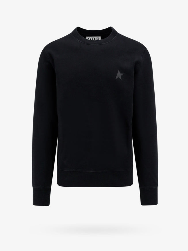 Golden Goose Deluxe Brand Cotton Sweatshirt With Iconic Frontal Star Nero