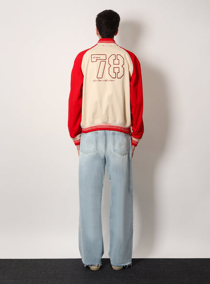 Golden Goose Deluxe Brand Nic Cotton Jacket With Maxi Golden Club Embroidery