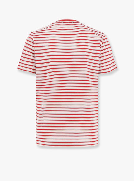 Golden Goose Deluxe Brand Striped Cotton T-Shirt With Logo