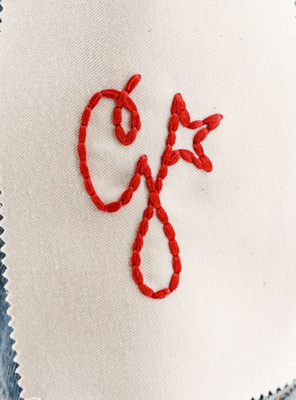 Golden Goose Deluxe Brand Denim Jacket With Embroidered Monogram