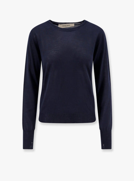 Golden Goose Deluxe Brand Used Effect Wool Sweater Blu