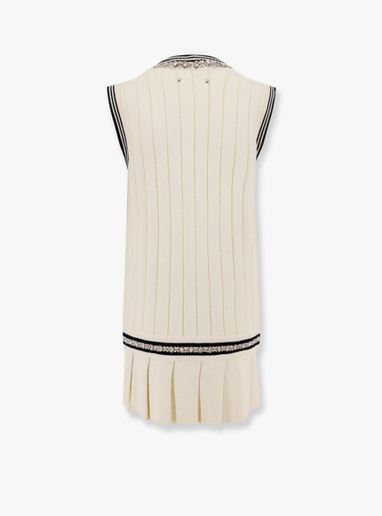 Golden Goose Deluxe Brand Organic Cotton Dress With Crystals Embellishment