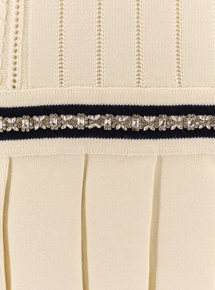 Golden Goose Deluxe Brand Organic Cotton Dress With Crystals Embellishment