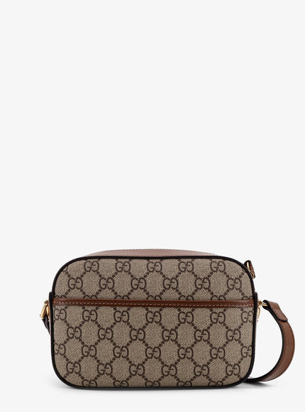 Gucci 1955 Horsebit Gg Supreme Fabric And Leather Shoulder Bag