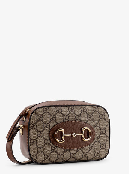 Gucci 1955 Horsebit Gg Supreme Fabric And Leather Shoulder Bag