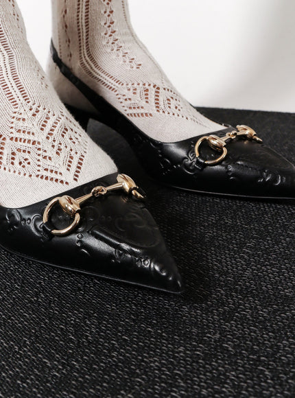 Gucci Leather Dã©Colletã© With Iconic Metal Horsebit