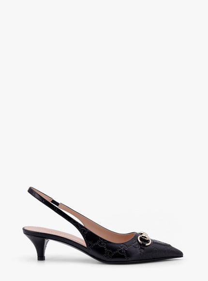 Gucci Leather Dã©Colletã© With Iconic Metal Horsebit Nero