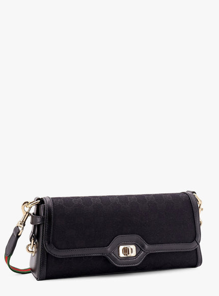 Gucci Original Gg And Leather Shoulder Bag