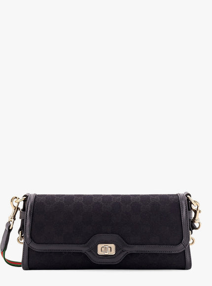 Gucci Original Gg And Leather Shoulder Bag Uni Nero