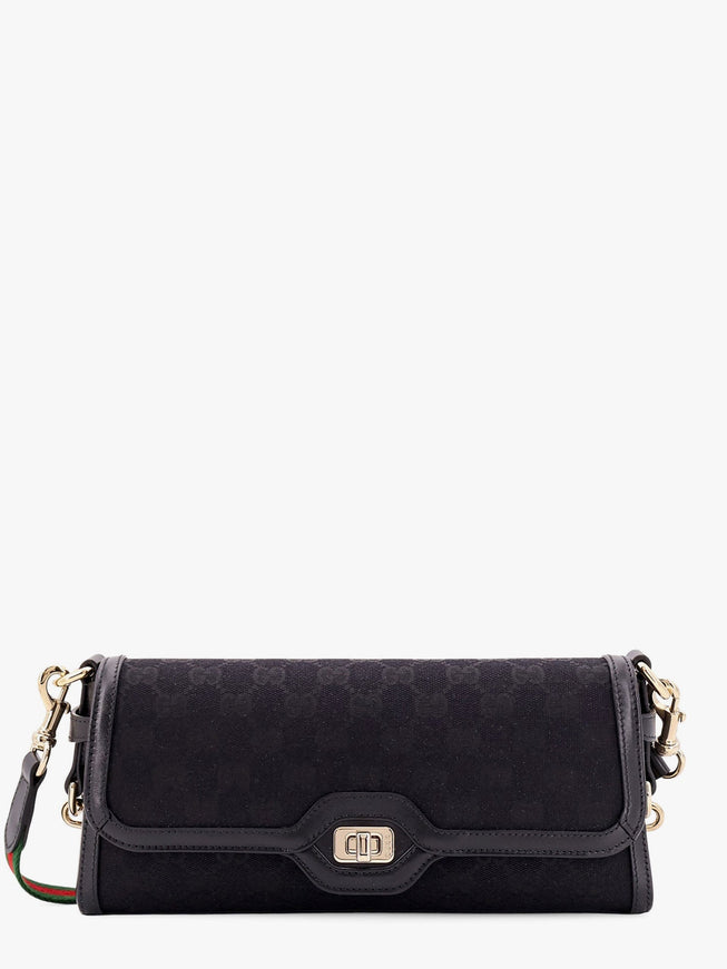 Gucci Original Gg And Leather Shoulder Bag Uni Nero