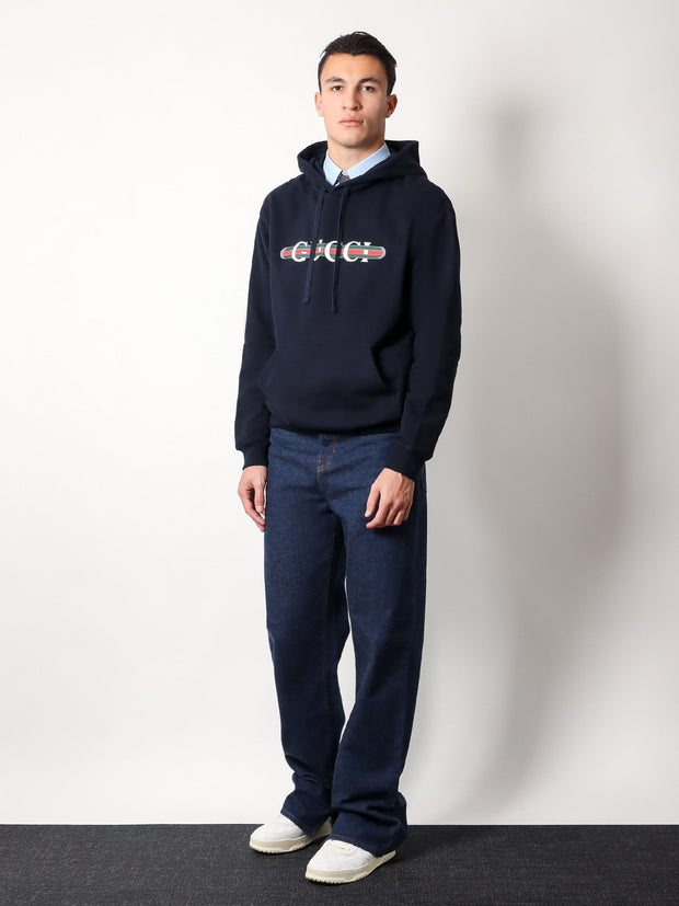 Gucci Cotton Sweatshirt With Gucci Web Print