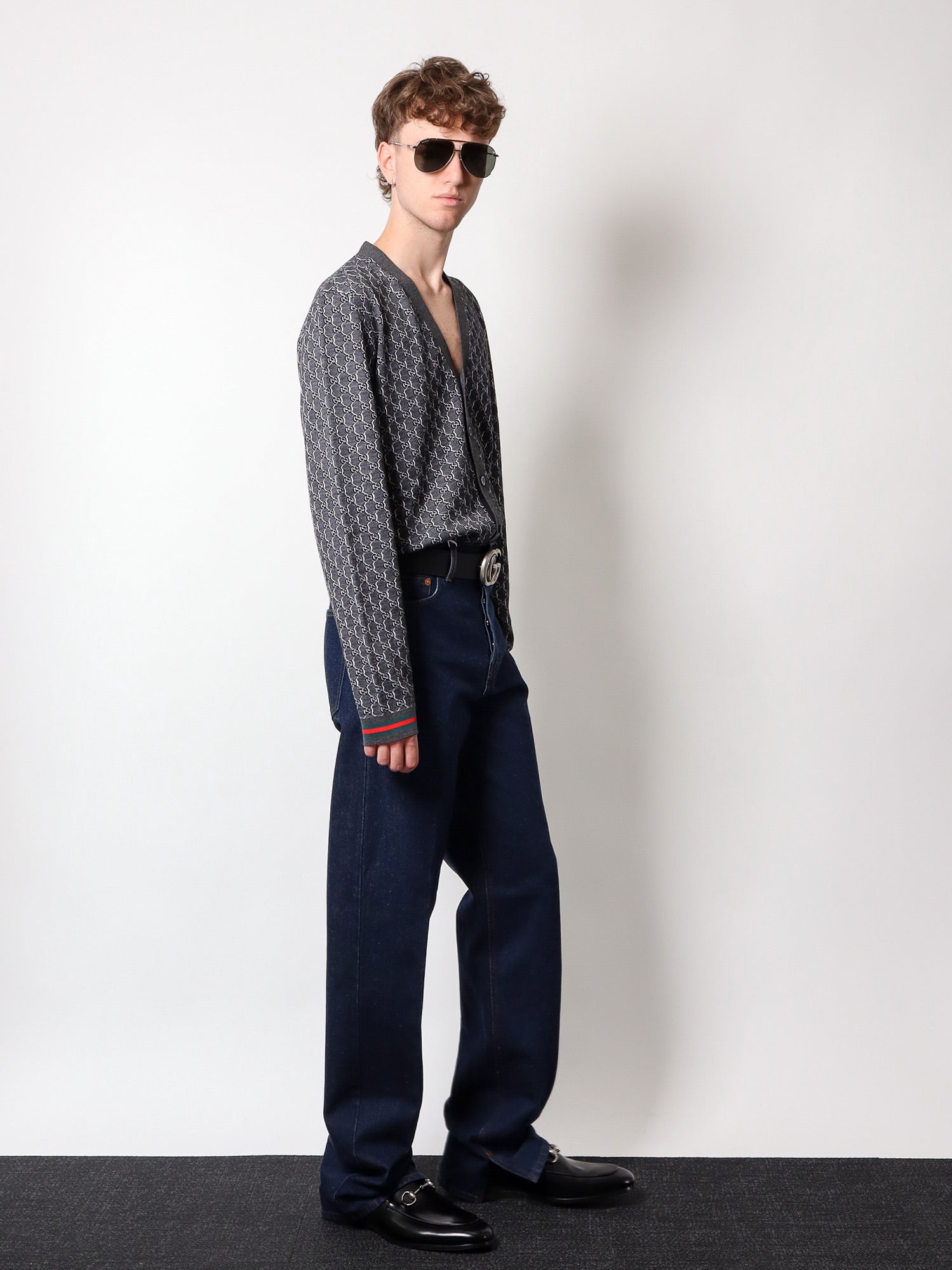 Gucci Wool And Silk Cardigan With Gg Motif – Ellie Belle Gucci Wool And Silk Cardigan With Gg Motif – Ellie Belle