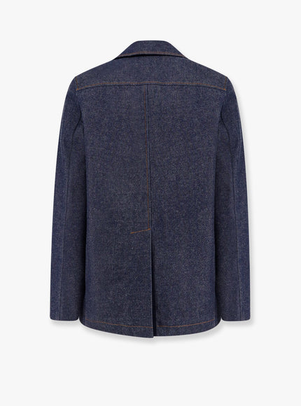 Gucci Denim Peacoat With Contrasting Stitching