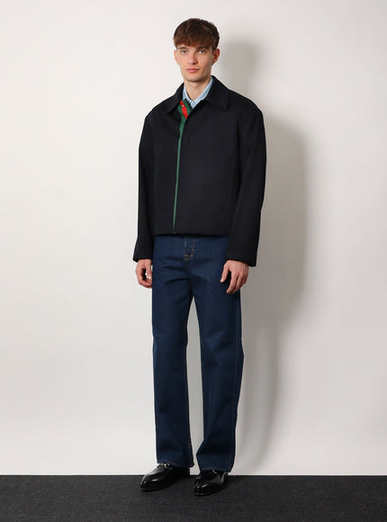 Gucci Cotton Gabardine Jacket With Embossed Logo