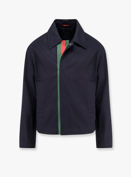 Gucci Cotton Gabardine Jacket With Embossed Logo Unico