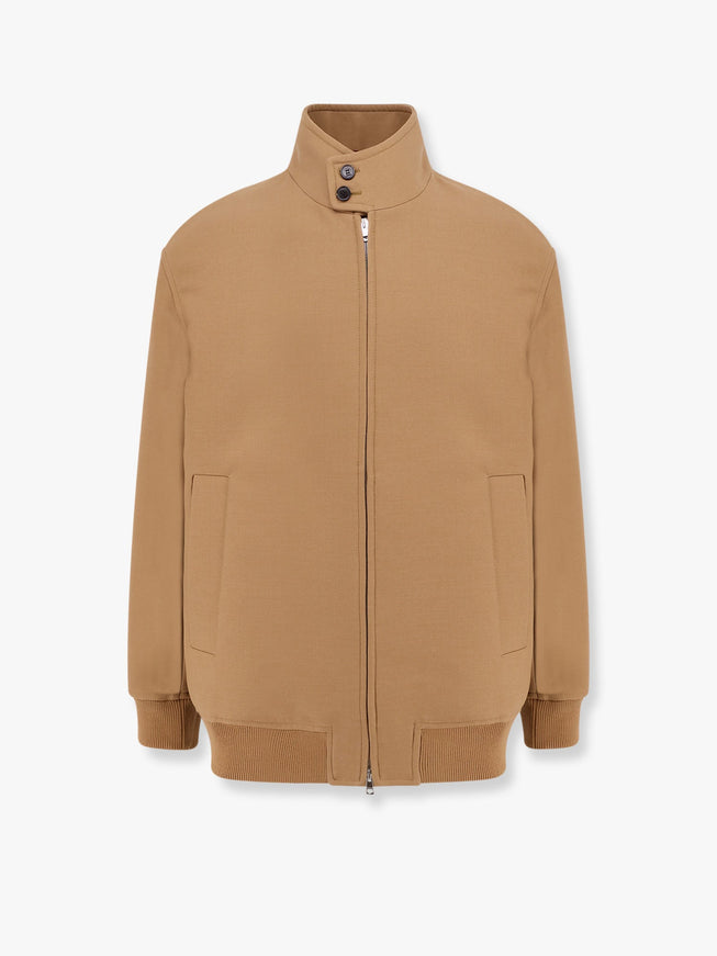 Gucci Wool Jacket With Gg Lining Beige