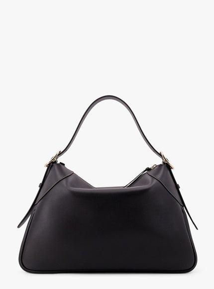 Gucci Gg Emblem Leather Shoulder Bag With Frontal Logo