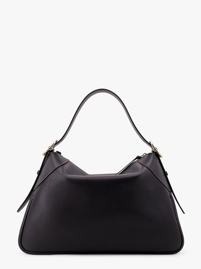 Gucci Gg Emblem Leather Shoulder Bag With Frontal Logo